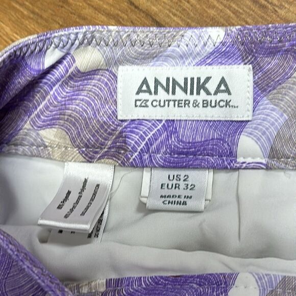 Annika Cutter/Buck Purple Sports Skort quiggly Pockets Tennis Golf Skirt Sz 2 - Picture 6 of 10